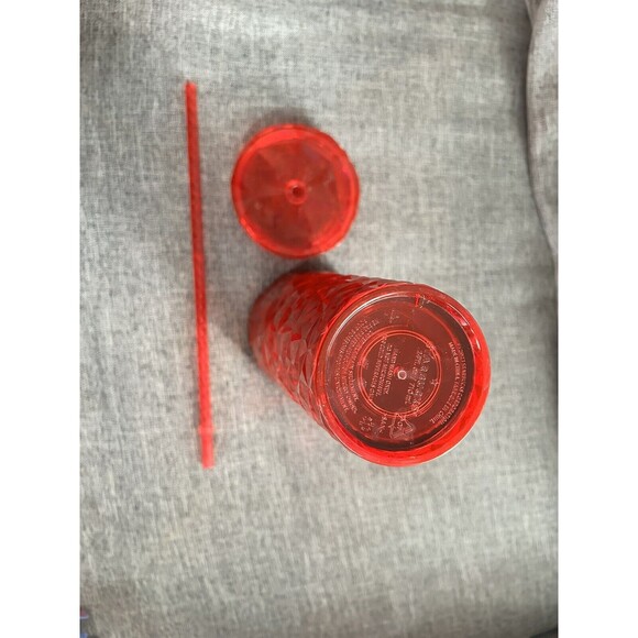 Starbucks Christmas 2023 Red Diamond Prism Crystal Tumbler Cold Cup 24oz Venti - Picture 7 of 7